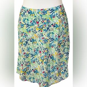 PATAGONIA Ocean Floral Straight Skirt Pull On Style With An Elastic Waist Medium